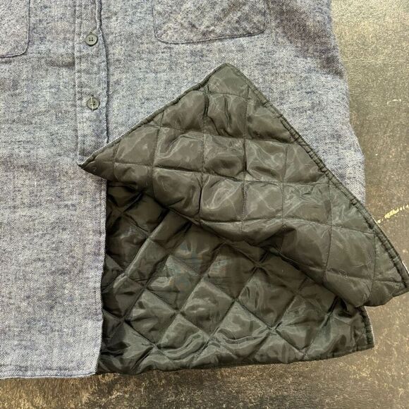 S.Wm Casual Men’s Quilted Lined Cotton Blend Button Up Jacket Size Large - Picture 5 of 11